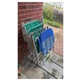 3 aluminum beach, lawn chairs, folding chairs,