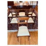 6 Henkel Harris cherry dining chairs, gold
