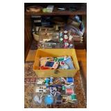 so in collection, thread, buttons, scissors, pins