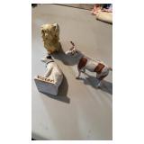 Three vintage toys, RCA Victor, chalk dog,