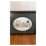 Large framed Christmas, print by Charla Hengen