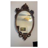 Coppertone, oval wall frame, molded, plastic