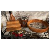 Kitchen group lot, wooden spice, stand, Oakwood,