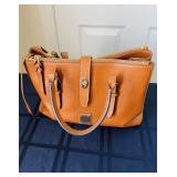 Dooney & Bourke light tan leather purse bag, two