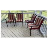 4 matching aluminum patio chairs, with a nice