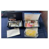 Two vintage Pan Am airline travel kits, first