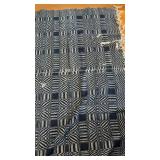 Antique 1800s jacquard overshot coverlet blanket