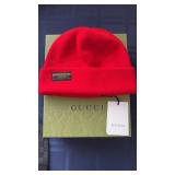 Gucci  Red Bennie hat , like new with the