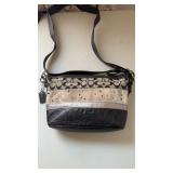 Genuine coach, leather purse, handbag, adjustable