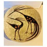 Vintage 1958 ceramic wall plate by Hungarian