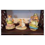Two Schmid Beatrice Potter figure music boxes,