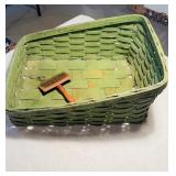 Antique fruit basket, with original light green