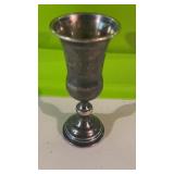 Antiques Sterling silver kiddush cup, wine goblet