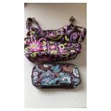 2 Viera Bradley bags, one smaller inner bag up,