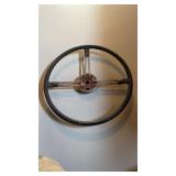 Antique car steering wheel, circa 1940s or 1950s,