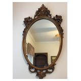 Overall mirror with Copper tone molded plastic
