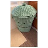 Vintage wicker, hamper, clothes, basket, and a
