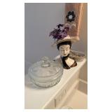 Vintage Lofton, head vase, soap, dish with
