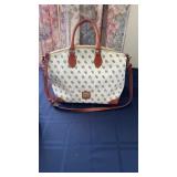 Dooney and Bourke, leather purse, brown straps,