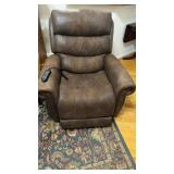 Brown Viva lift recliner chair, with stand assist