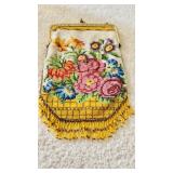 Wonderful antique beaded handbag purse, in fair