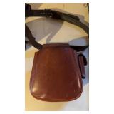 Heavy duty, leather pouch, with a side pocket, no