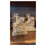 Pair of cowboy bookends, vintage 1930s Syrocco