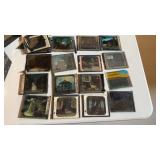 16 antique glass, lantern, slides, seems to be a