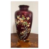 Large Japanese cloisonnï¿½ enamel vase with a