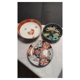 3 antique porcelain bowls, two appear to be