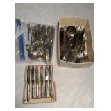 Collection vintage, silver plate, flatware,