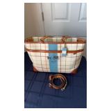 Genuine coach, leather purse, bag, with matching