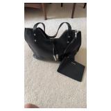 Calvin Klein, black, leather purse, handbag, with