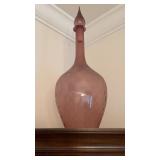 Extra large art glass bottle base with matching