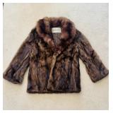 Vintage real fur mink coat by Avanti , waist