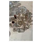 Group of about 20 glass stoppers, Antique molded