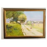 Large original Oil Painting on canvas, Hunter