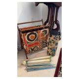 vintage mid-century folding wooden yarn, craft,