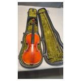 Antique, violin, and a hard side plastic case,