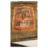 Antique hand painted banner, from India , p