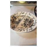 Antique large oval platter, with a crane and