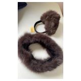 Genuine Fix fur earmuffs and fur collar, both
