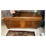 Antique Lane Cedar chest trunk with shelf