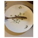 Antique German porcelain catfish plate, made in