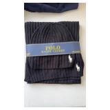 Ralph Lauren Polo hat & scarf, black 100% wool