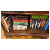 Shelf lot of books, includes two Stephen, King