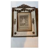 Antique, French frame, with attached Rose, swags,