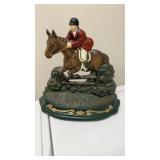 Large, Cast iron door stop , fox Hunter on