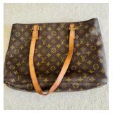 Louis Vuitton handbag, two light brown, leather