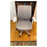 White office chair, newer design, with a cushion